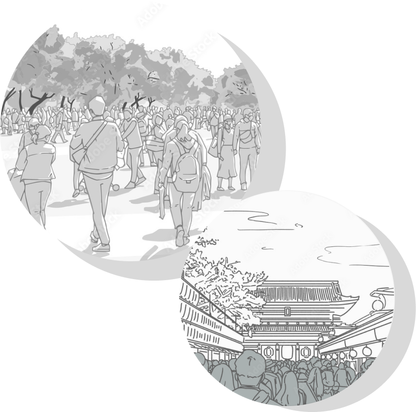 上野・浅草の風景イラスト